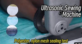 Máquina de costura ultrassônica para poliéster, malha de náilon Poliéster, teste de vedação de malha de náilon