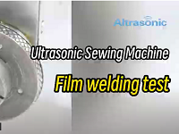 Teste de soldagem de tecido de máquina de costura ultrassônica