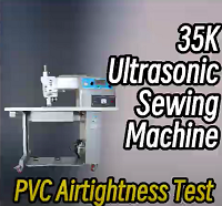 Teste de estanqueidade de PVC para máquina de costura ultrassônica de 35 kHz