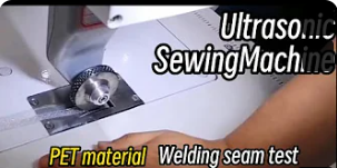 Máquina de Costura Ultrassônica - Teste de Costura de Soldagem de Material PET